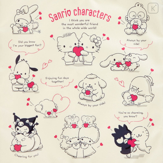 Japan Sanrio Tote Bag - Wonderful Friends - 2