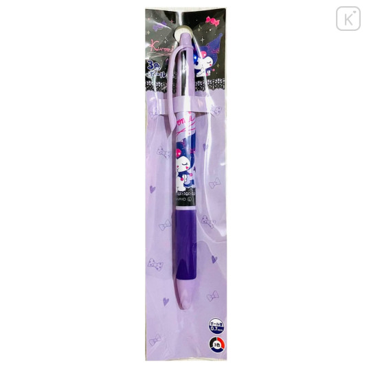 Japan Sanrio 3 Color Multi Ball Pen - Kuromi - 1