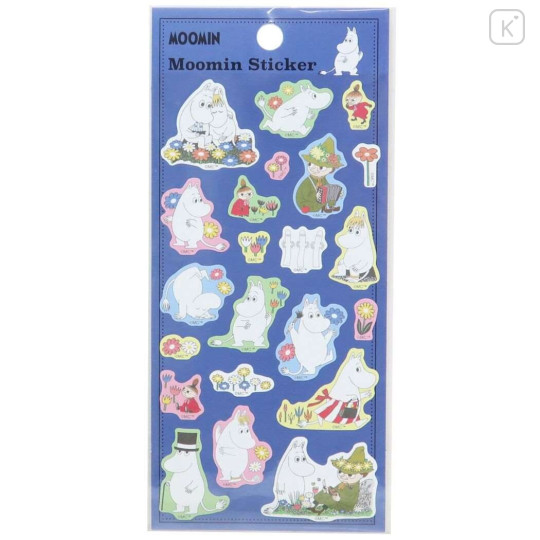 Japan Moomin Washi Sticker - Moomin Family / Flower - 1