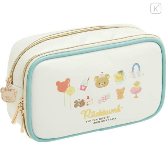 Japan San-X Multifunctional Cosmetic Gadget Pouch - Rilakkuma Funny Amusement Park - 1