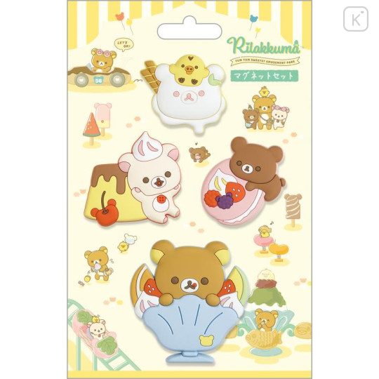 Japan San-X Magnet Set - Rilakkuma Funny Amusement Park - 1