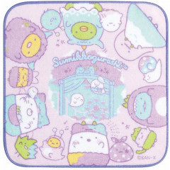 Japan San-X Petit Towel - Sumikko Gurashi / Ghost Night Park Pink