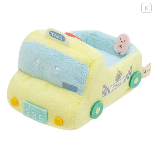 Japan San-X Running Plush Toy Pull Back Car - Sumikko Gurashi / Taxi - 1