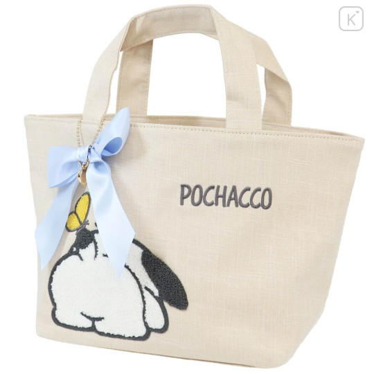 Japan Sanrio Embroidery Tote Bag - Pochacco / Buttocks Art | Kawaii Limited