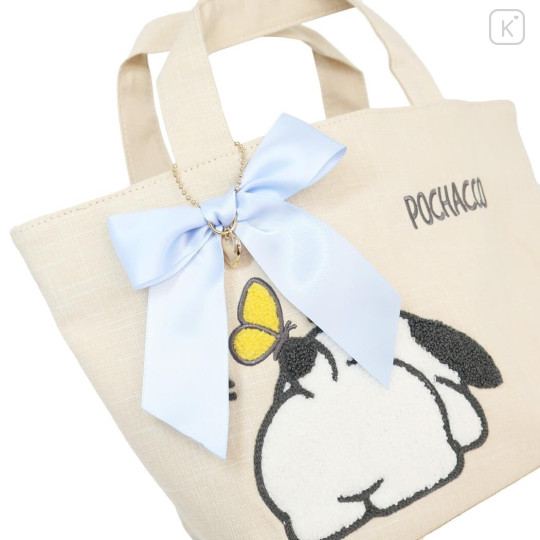 Japan Sanrio Embroidery Tote Bag - Pochacco / Buttocks Art - 4