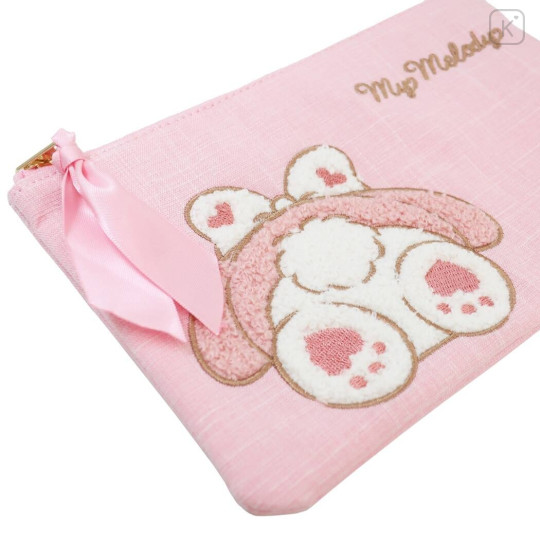 Japan Sanrio Embroidery Flat Pouch - My Melody : Buttocks Art - 3