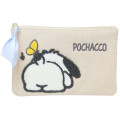 Japan Sanrio Embroidery Flat Pouch - Pochacco : Buttocks Art - 1