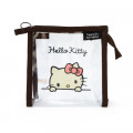 Japan Sanrio Clear Pouch with Drawstring Bag Set - Hello Kitty / Simple Design - 3