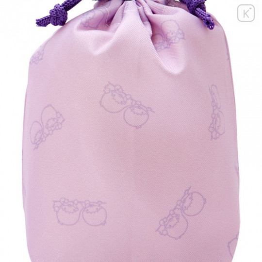 Japan Sanrio Clear Pouch with Drawstring Bag Set - Little Twin Stars / Simple Design - 7