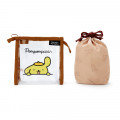 Japan Sanrio Clear Pouch with Drawstring Bag Set - Pompompurin / Simple Design - 2