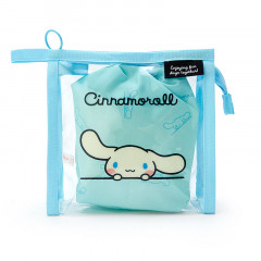 Japan Sanrio Clear Pouch with Drawstring Bag Set - Cinnamoroll / Simple Design