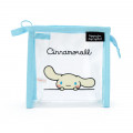 Japan Sanrio Clear Pouch with Drawstring Bag Set - Cinnamoroll / Simple Design - 3