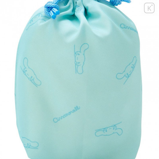 Japan Sanrio Clear Pouch with Drawstring Bag Set - Cinnamoroll / Simple Design - 7