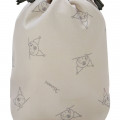 Japan Sanrio Clear Pouch with Drawstring Bag Set - Kuromi / Simple Design - 7