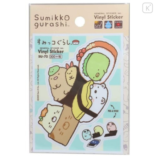 Japan San-X Vinyl Sticker - Sumikko Gurashi / Family & Sushi - 1