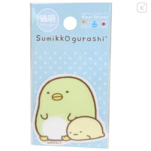 Japan San-X Vinyl Sticker - Sumikko Gurashi / Penguin? Transparent - 1