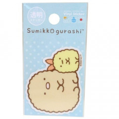 Japan San-X Vinyl Sticker - Sumikko Gurashi / Tonkatsu & Fried Shrimp Tail Transparent