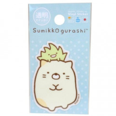 Japan San-X Vinyl Sticker - Sumikko Gurashi / Cat & Grass Transparent