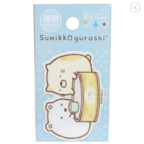 Japan San-X Vinyl Sticker - Sumikko Gurashi / Tea Transparent - 1