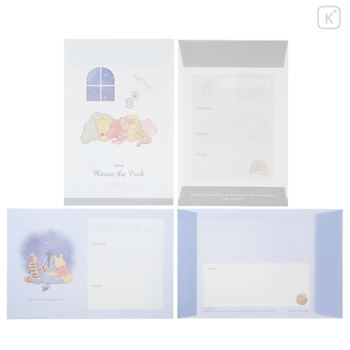 Japan Disney Volume Up Letter Set - Winnie the Pooh / Sweet Dream - 3