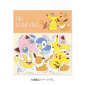 Japan Pokemon Big Flake Seal Sticker - Music / Eevee & Jigglypuff & Pikachu & Piplup - 1