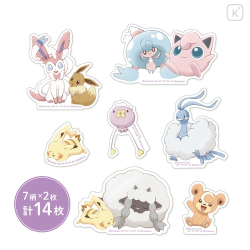 Japan Pokemon Seal Sticker Set - Dream / Eevee & Jigglypuff & Pikachu - 2