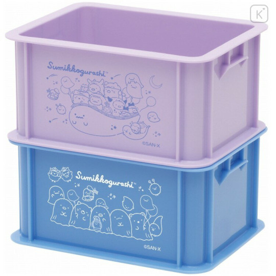 Japan San-X Mini Stacking Container 2pcs Set - Sumikko Gurashi : Ghost Night Park - 1