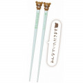 Japan San-X Mascot Chopsticks 18cm - Rilakkuma / Chairoikoguma - 3
