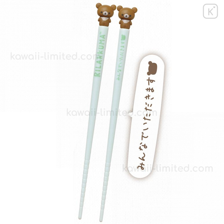 Japan San-X Mascot Chopsticks - Rilakkuma / Chairoikoguma