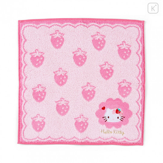 Japan Sanrio Antibacterial Deodorant Petit Towel - Hello Kitty / Strawberry - 1