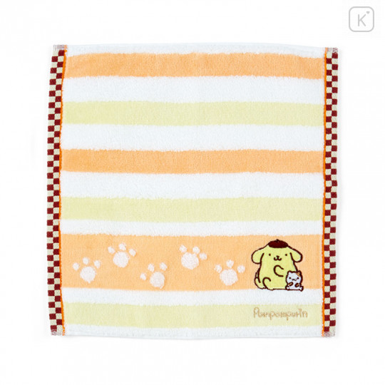 Japan Sanrio Antibacterial Deodorant Petit Towel - Pompompurin / Striped - 1