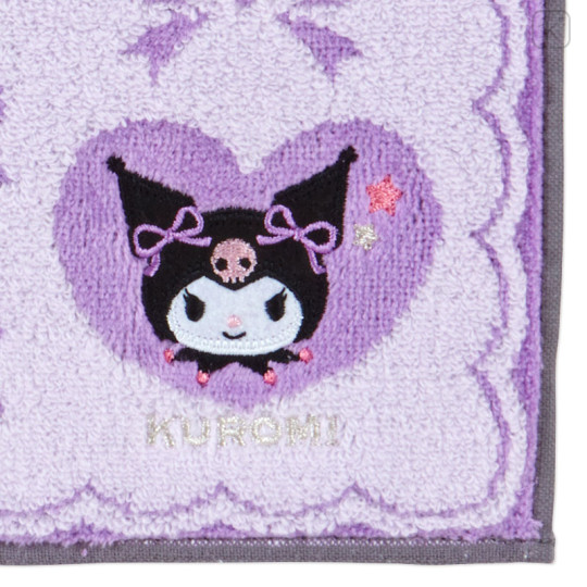 Japan Sanrio Antibacterial Deodorant Petit Towel - Kuromi / Ribbon - 3