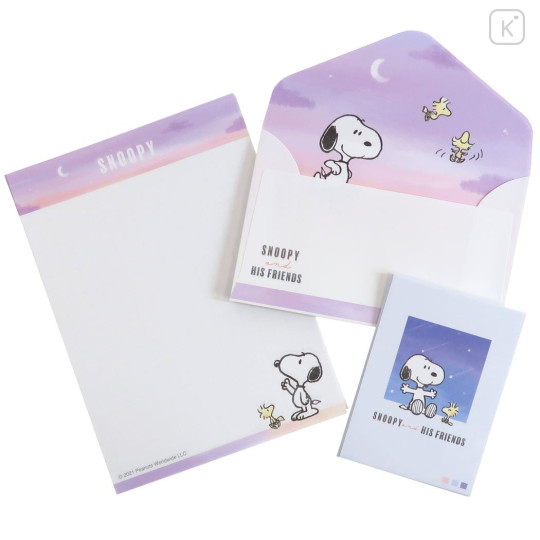 Japan Peanuts Mini Letter Set - Snoopy / Sky - 2