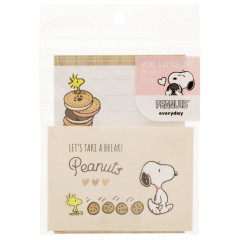 Japan Peanuts Mini Letter Envelope Set - Snoopy / Snack Time Cookie