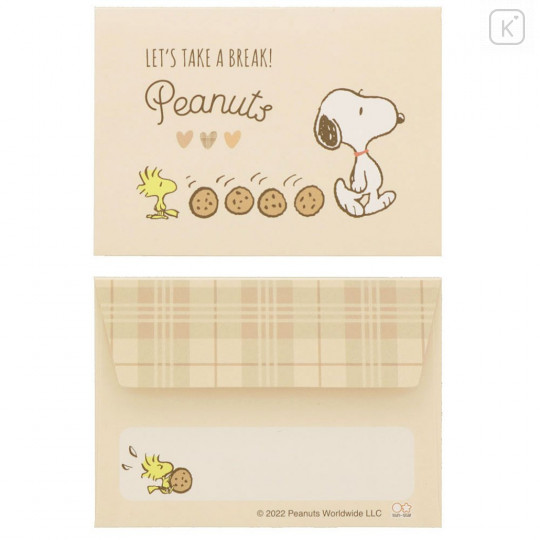 Japan Peanuts Mini Letter Set - Snoopy / Snack Time Cookie - 3