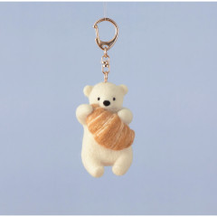 Japan Hamanaka Keychain Needle Felting Kit - Polar Bear & Croissant