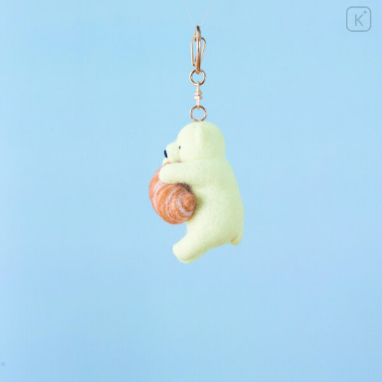 Japan Hamanaka Keychain Needle Felting Kit - Polar Bear & Croissant - 2
