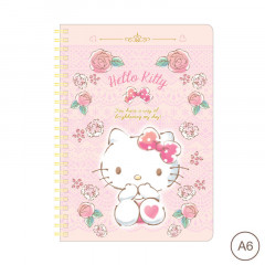 Sanrio A6 Twin Ring Notebook - Hello Kitty / 2022 Rose