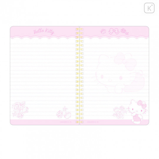 Sanrio A6 Twin Ring Notebook - Hello Kitty / 2022 Rose - 3