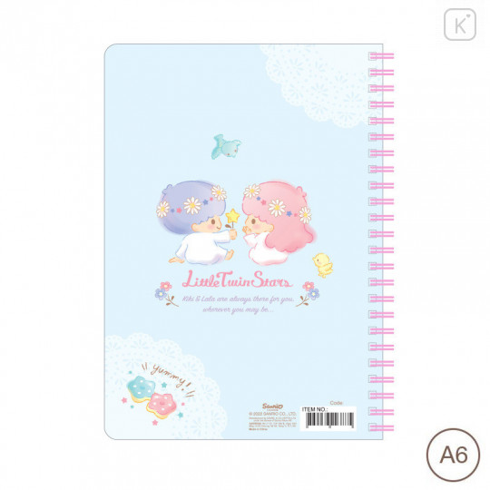 Sanrio A6 Twin Ring Notebook - Little Twin Stars / 2022 Picnic - 2