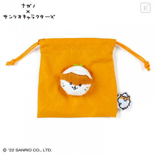 Japan Sanrio Nagano Boa Face Drawstring Bag - Corocorokuririn - 1