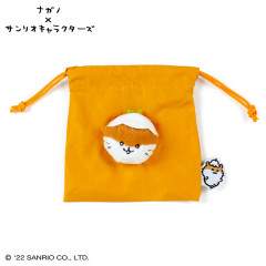 Japan Sanrio Nagano Boa Face Drawstring Bag - Corocorokuririn
