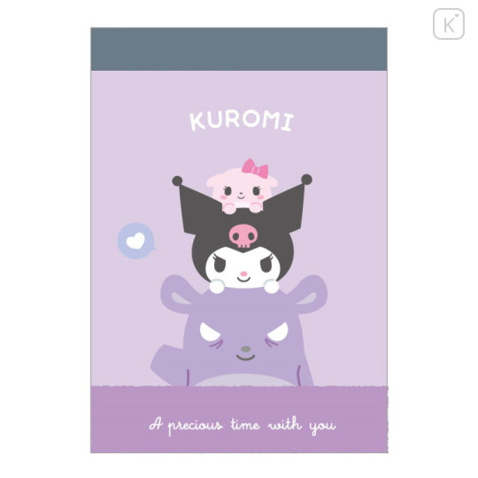 Japan Sanrio Mini Notepad - Kuromi / Vertical - 1