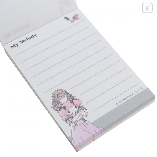 Japan Sanrio Mini Notepad - My Melody & Kuromi / Girl - 2