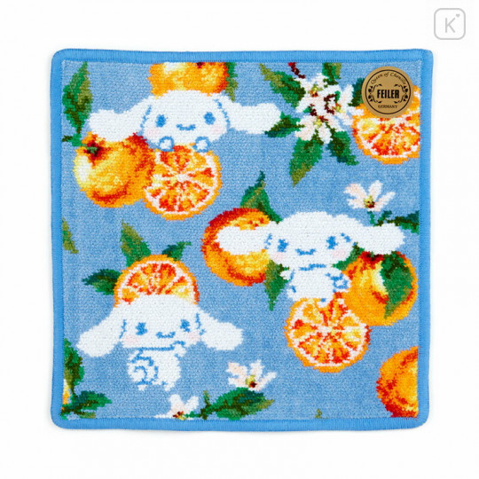 Japan Sanrio Feiler Handkerchief - Cinnamoroll / Blue - 2