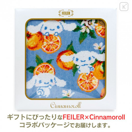 Japan Sanrio Feiler Handkerchief - Cinnamoroll / Blue - 5