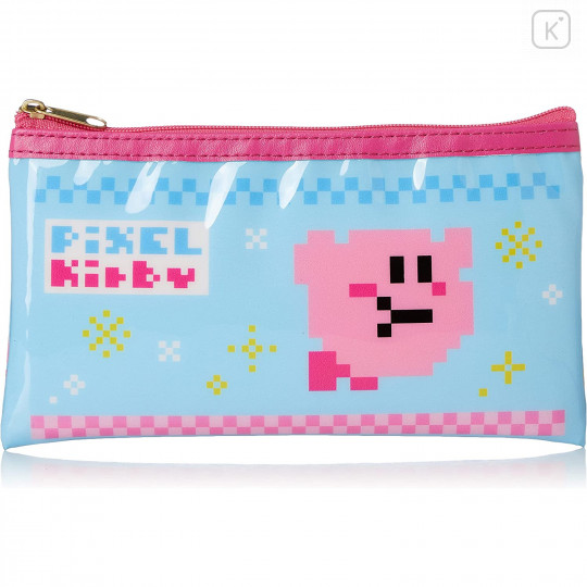Japan Kirby Flat Pouch - Pixel Blue - 1