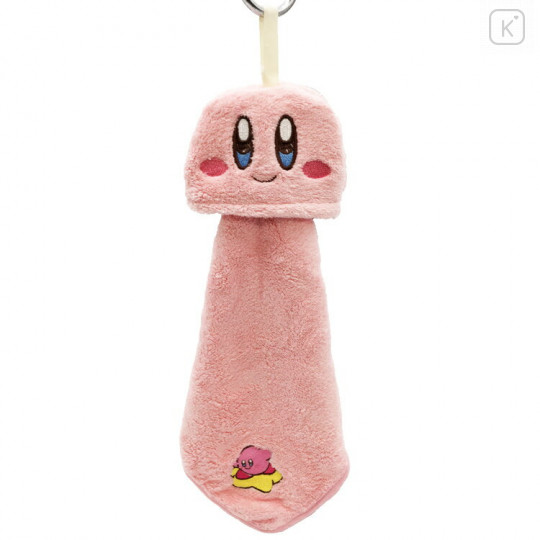 Japan Kirby Micro Hand Towel with Loop - Smiling Kirby - 1
