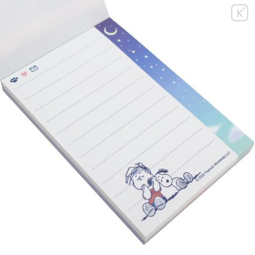 Japan Peanuts Luminous Mini Notepad - Snoopy Sky - 2