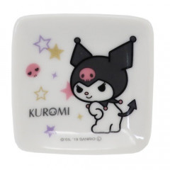 Japan Sanrio Mini Square Plate - Kuromi Stars